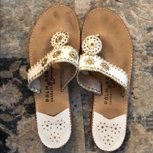 White and gold sandals for summer!
